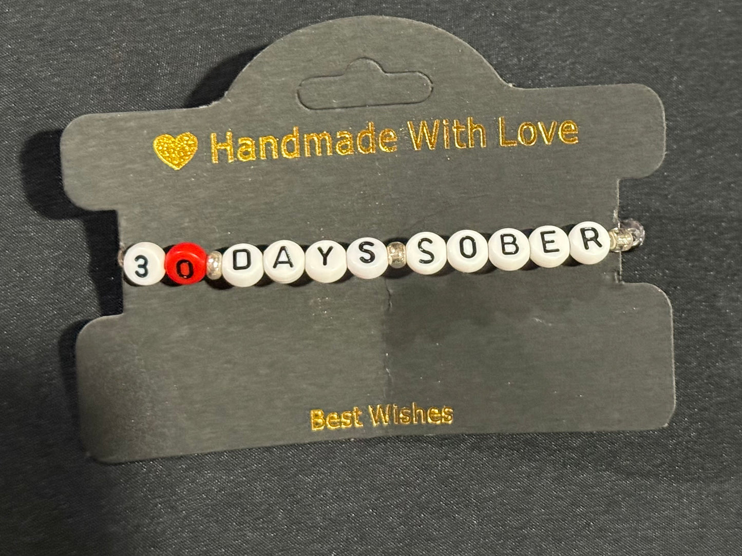 30 Day - Milestone Bead Sobriety Bracelet