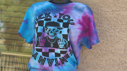 Tie Dye F Fentanyl Skull Tee